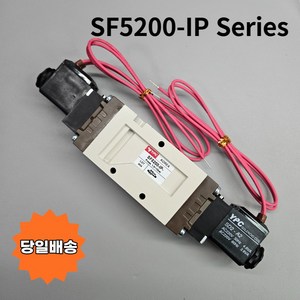 YPC(연우뉴메틱) 솔레노이드밸브 SF5200-IP-SD2 5포트 더블형 Rc3/8, SF5200-IP, SD2-D4 (DC24V), 1개