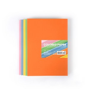 PaperPhant 도톰한 5컬러 색지(5 COLORED PAPER), 120g A4 100매