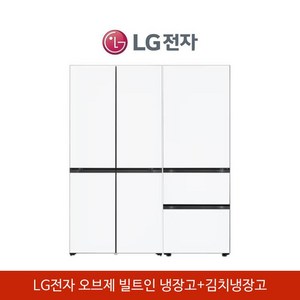 LG전자 디오스 오브제컬렉션 빌트인 냉장고+김치냉장고 크림화이트