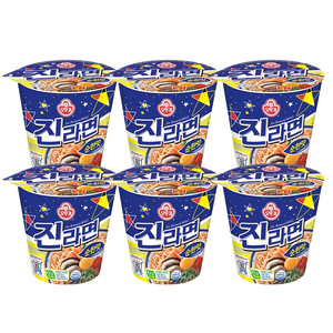 오뚜기 진라면 순한맛 컵 65g, 6개