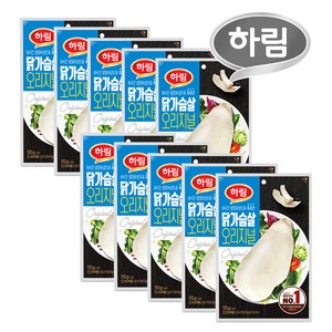 하림 닭가슴살 오리지널 100g, 10개