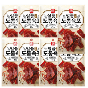 한성기업 일품 도톰 육포 45g 간식, 8개