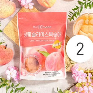 업체배송 흥국냉동복숭아슬라이스1kg 2개