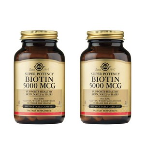 솔가 슈퍼 포텐시 비오틴 5000mcg 베지터블 캡슐, 100정, 2개