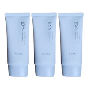 코스메쉐프 백당고 막걸리 맑은톤 눈시림 들뜸제로 무기자차 선크림 SPF50+ PA++++, 50ml, 3개