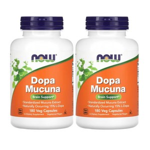 나우푸드 도파무쿠나 Now Foods Dopa Mucuna 180베지캡, 180정, 2개