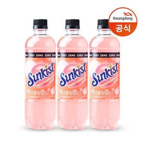 썬키스트 제로 복숭아레몬 소다 600ML 24개