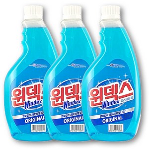 윈덱스 유리세정제 리필, 500ml, 3개