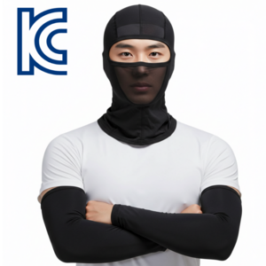 르틸리테 에어메쉬 여름 쿨 바라클라바, 에보니블랙, 1개