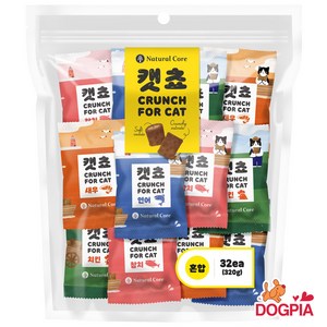 네츄럴코어 캣쵸 고양이간식 대용량, 1개, 320g, 4종 혼합셋트