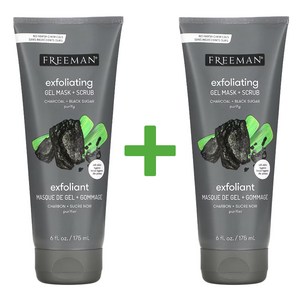 Freeman Polishing Gel Mask Scrub 프리맨 폴리쉬 차콜 블랙슈가 젤 마스크팩 스크럽 필링 175ml 3팩, 2개, 1개입