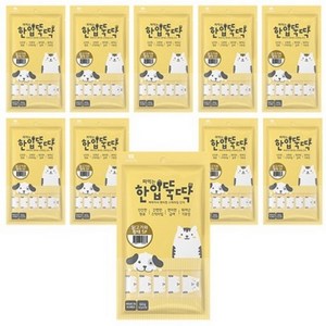 한입뚝딱 짜먹는 강아지 간식 닭고기와 황태, 혼합맛(닭/황태), 60g, 10개