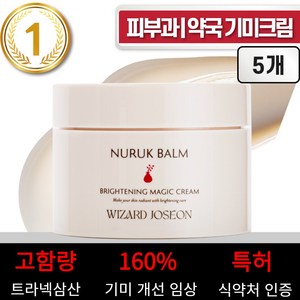 위자드조선 누룩밤 트라넥삼산 약국 기미크림 대용량 기미잡티크림, 5개, 100ml