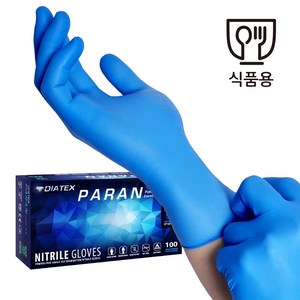 DIATEX 다이아텍스 파란 니트릴 장갑 100매 식품용 일회용 위생장갑, 1개