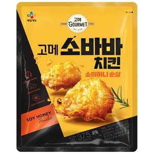 CJ 고메 소바바치킨 소이허니 순살 375g, 8개