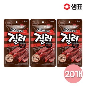 샘표 질러 블랙앤레드 페퍼육포, 20개, 30g