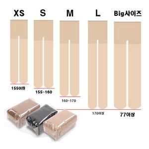 20d 팬티스타킹 키큰 작은 프리 S M L 3사이즈 벌크10장