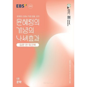 EBS 윤혜정의 개념의 나비효과 입문 편 워크북 1권 문학 (2025년) : 첫술에도 배부르게 하는 국어 개념 공부의 첫걸음, 국어영역