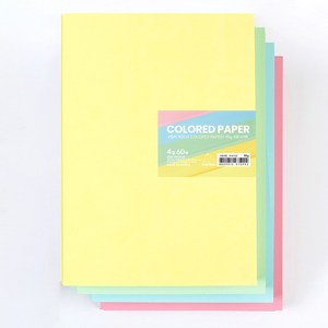 PapePhant 4컬러 색지 (4 COLORED PAPER), 90g 4절 60매