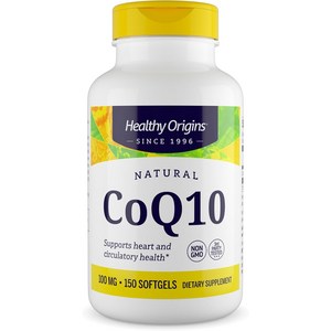 헬시오리진스 CoQ10 100mg 소프트젤 글루텐 프리 무설탕, 150정, 1개
