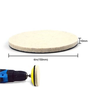 와이지알씨 양모패드 3-6인치 모음 샌딩패드용 단모패드 광택패드 연마, 양모패드 C타입 6인치, 1개