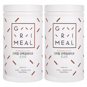 그리밀 단백질쉐이크 초코맛, 750g, 2개