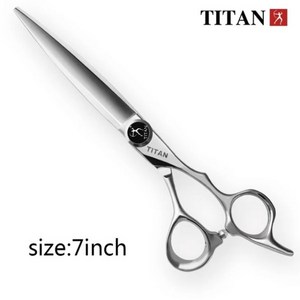 202793 TITAN 전문 미용사 가위 이발사 헤어 커팅 숱치기 세트 55 60 인치 일본산 440c 스틸, TT70-H(7.0INCH), TT70-H(7.0INCH), 1개