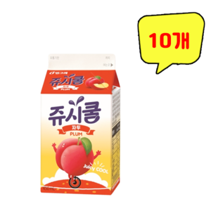 빙그레 쥬시쿨 자두, 10개, 450ml