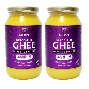 (뉴질랜드) 밀키오 목초사육 방탄커피 기버터 Ghee 454g (500mL) x 2개, 500ml