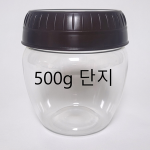 SD 항아리 플라스틱 단지 (500G) 깍두기통 김치통 고추장통 된장통, 60개, 500g