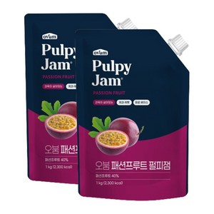 오붐 패션후르츠 펄피잼 1kg 2개세트, 2개