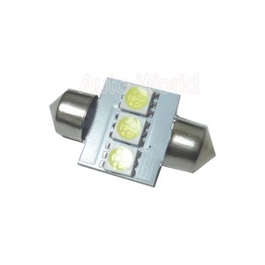 12v T10 led 전구 미등 실내등 번호판등 2칩 4칩 31mm 36mm 확산형, 13번 5050 3칩 31mm 화이트 LED, 1개, 13번 5050 3칩 31mm 화이트 LED