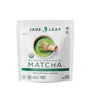 Jade Leaf Matcha Oganic Ceemonial Geen Tea Powd 옥잎 말차 유기농 기념 녹차 분말 - 티하우스 에디션 - 프리미엄 첫 수확 기념 등급 -, 1개, 30g