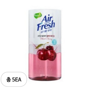 홈즈 에어후레쉬 크리스탈워터 방향소취 블랙 체리 향 본품, 400ml, 5개