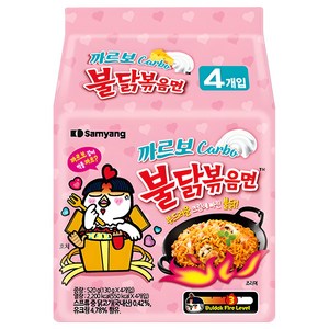 삼양 까르보 불닭볶음면 130g, 4개