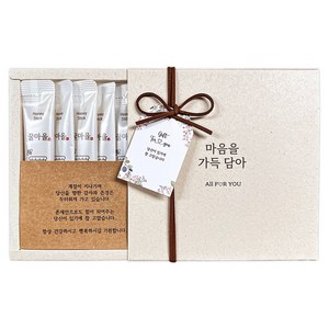[감사카드 제작] 국내산 꿀스틱 단체 선물 세트 답례품 추천 전문, 1세트, 단일