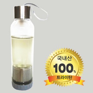 리빙킹 국내산 차우림물병 트라이탄 스텐거름망, 투명, 1개, 600ml