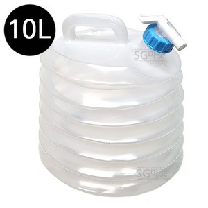 벅703 원형 자바라 캠핑 물통 10L, 1개, (1p/10L)