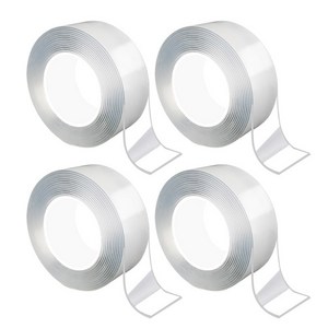 편안한42 강력 스카치 실리콘 양면테이프 겔테이프 4p, 30mm*3m*1mm, 4개, 투명