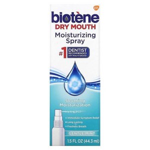 Biotene Dental Poducts 건조한 구강을 위한 모이스처라이징 스프레이 젠틀 민트 44.3ML 1.5FL oz), 1개