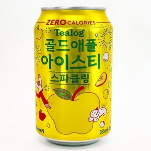 티로그 제로칼로리 골드애플 아이스티 스파클링, 355ml, 24개