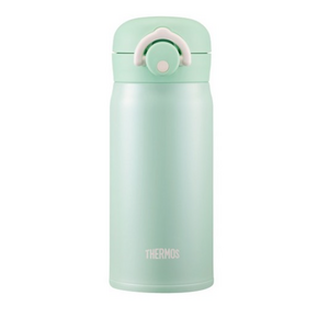 써모스 마이 디자인 보틀 원터치 타입 + 스티커 시즌2 JNR-351K, 그린화이트, 350ml, 1세트