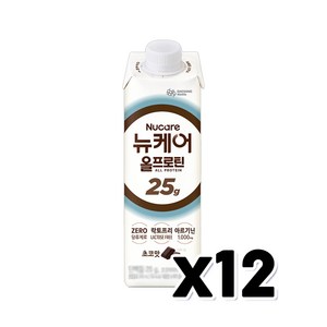 뉴케어 올프로틴 초코맛 단백질음료 245ml x 12개, 단품, 1회분