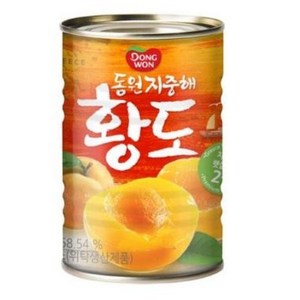 동원 지중해 황도 통조림, 410g, 6개