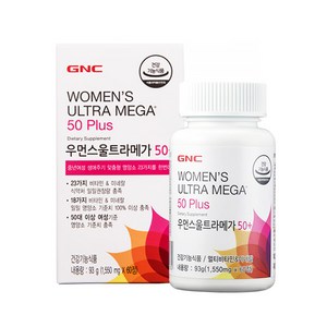 GNC 우먼스 울트라메가 50플러스 멀티비타민, 60정, 1개