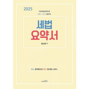 2025 세법 요약서:개정세법 완벽반영 CPA·CTA 시험대비, 2025 세법 요약서, 양소영(저), 스케치스