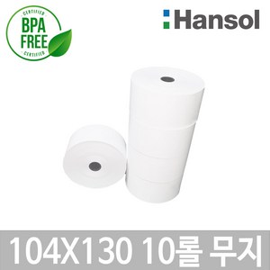 포스앤토너 한솔 포스용지 104X130 10롤 병원용 의료기록 감열지 빅솔론 의료용 SRP-770 SRP-770II SLP-D420/P