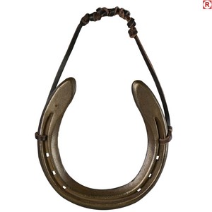 행운의상징 말발굽 편자 Horseshoes 가죽끈 말편자 사용품 인테리어소품, 사용품 메탈