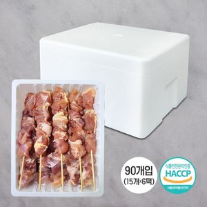 수제 순살닭꼬치 20cm*50g 90개입 1박스 공장직영, 6개, 750g