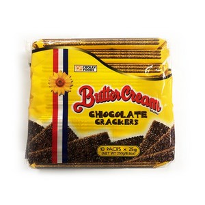 필리핀 Butter Cream Crackers Chocolate 버터크림 크레커 초코 25g, 1개, 250g